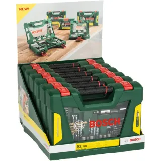 Bosch Heimwerken & Garten V-Line TIN Bohrer- / Bit-Set, 91-teilig, Bohrer- & Bit-Satz (grün)