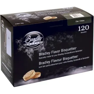 Bradley Eiche Bisquetten, 120 Stück, Räucherholz (für Bradley Smoker)