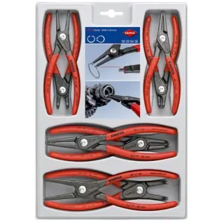 KNIPEX Präzisions-Sicherungsringzangen-Set 00 20 04 SB (rot, 8-teilig)
