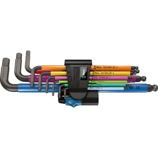 Wera Winkelschlüssel-Satz 950 SPKL/9SM N HF, Schraubendreher (schwarz, 9-teilig, mit Halteclip)