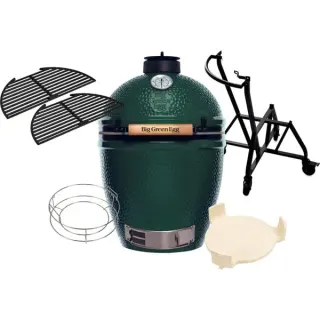 Big Green Egg Large Starter-Set , Holzkohlegrill (grün, Ø 46cm)