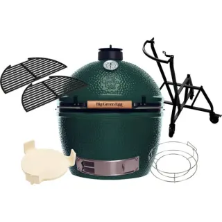 Big Green Egg XLarge Starter-Set , Holzkohlegrill (grün, Ø 61cm)