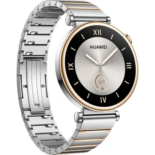 Huawei Watch GT4 41mm (Aurora-B19T), Smartwatch (silber, Edelstahl-Armband)