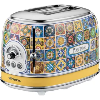 Ariete 2-Schlitz-Toaster Positano (mehrfarbig, 810 Watt, für 2 Scheiben Toast)