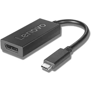 Lenovo USB Adapter, USB-C Stecker > DisplayPort 4K Buchse (schwarz, 20cm)