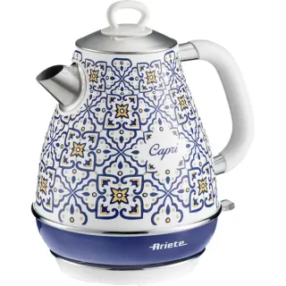 Ariete Wasserkocher Capri (weiß/mehrfarbig, 2.000 Watt, 1,7 Liter)