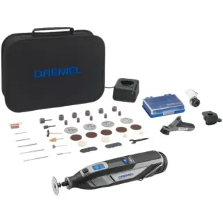 Dremel Akku-Multifunktions-Werkzeug 8240-3/45, 12Volt (schwarz/grau, Li-Ion-Akku 2Ah, 45-teiliges Zubehör, Softbag)
