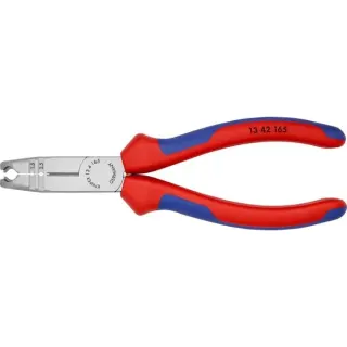KNIPEX Abmantelungszange 13 42 165, Abisolier-Zange (rot/blau, Länge 165mm)
