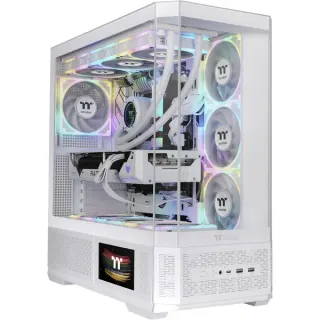 Thermaltake View 370 TG ARGB Snow White, Tower-Gehäuse (weiß, Tempered Glass x 3)
