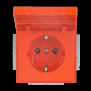 0 Schutzkontakt-Steckdosen-Einsatz CEE 7/3 (Typ F) (orange, Retail)